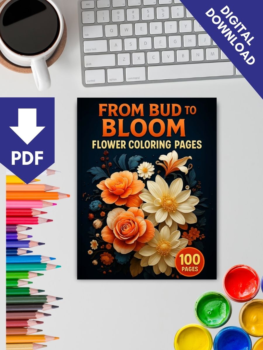 100 Flowers to Color – From Bud to Bloom - Image 2