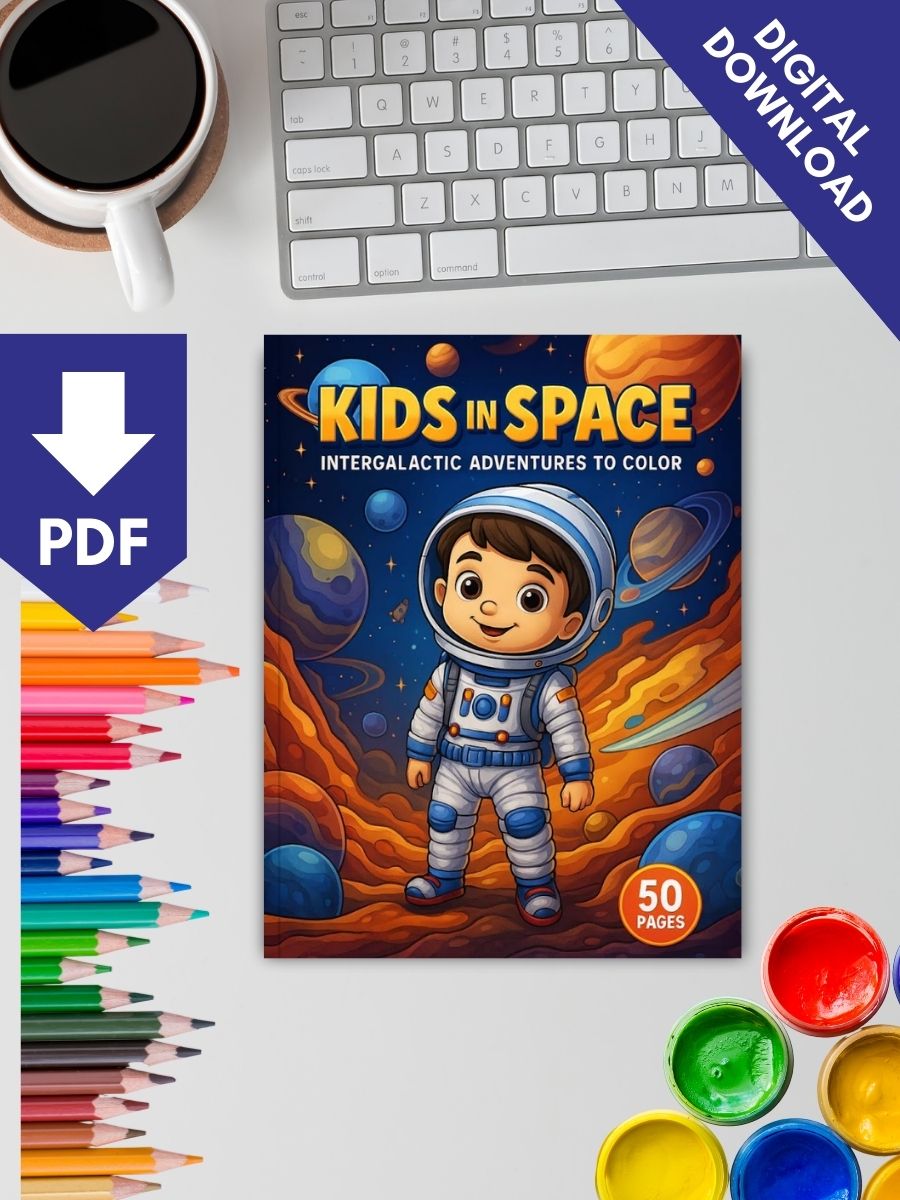 Kids in Space – 50 Intergalactic Adventures to Color - Image 2