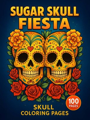 Sugar Skull Fiesta – 100 Coloring Pages
